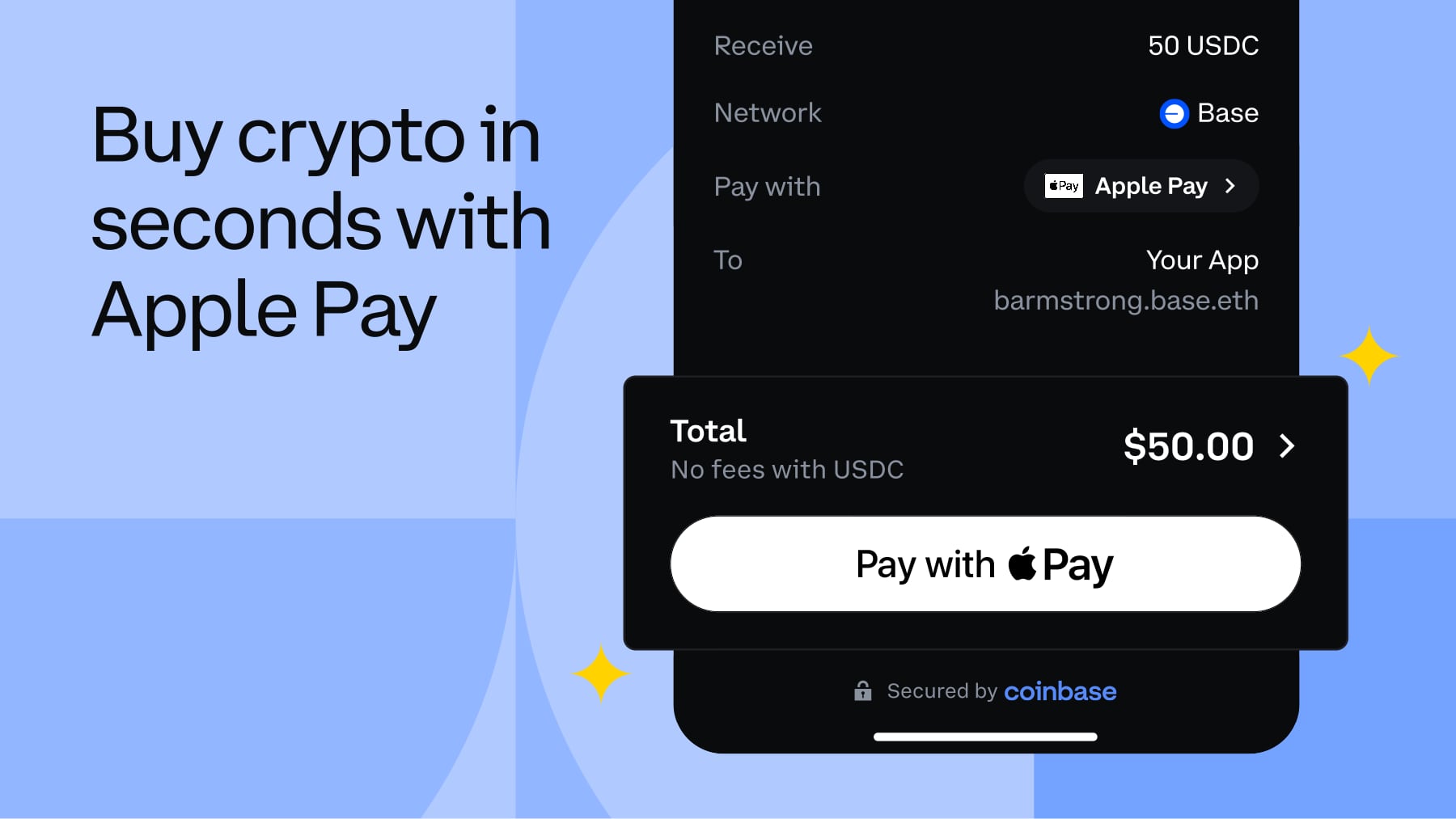 Coinbase Onramp: Køb kryptovaluta med Apple Pay nu!