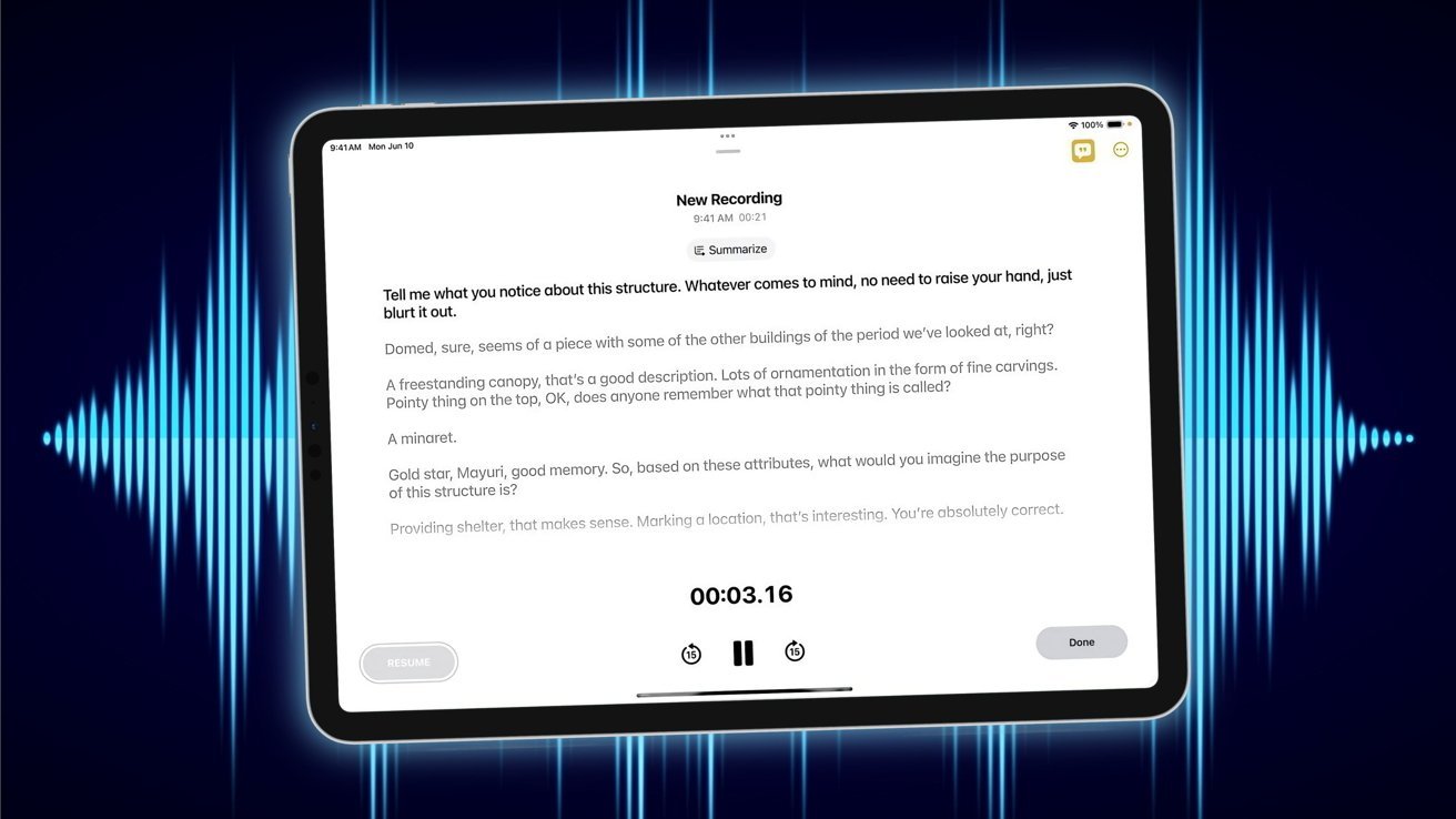 Optag lyd og lav transkriptioner i Noter på iOS 18