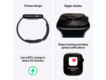 Apple Watch Series 10 (GPS) 42 mm Sort Smart ur Apple
