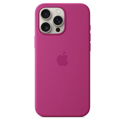 Silikone-etui med MagSafe til iPhone 16 Pro Max – fuchsia Apple